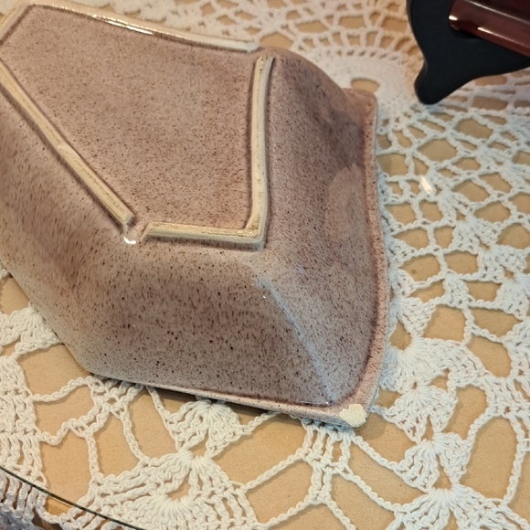 Brown Ceramic Geometric Vintage Trinket Box - Picture 5 of 5